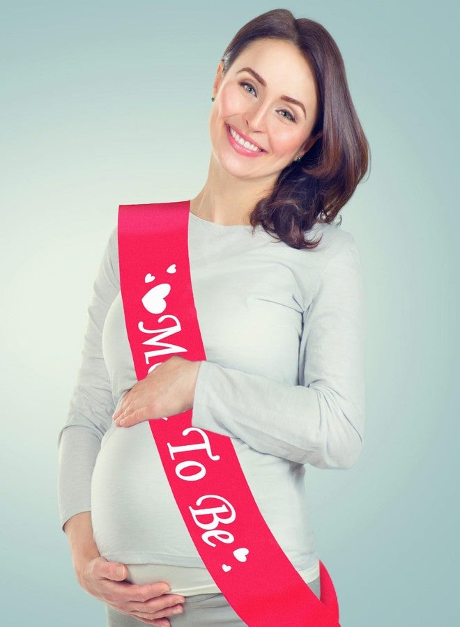 بروبسيكل وشاح أحمر وأبيض للأم الحامل من بروبسيكل، هدايا لحفل استقبال المولود، دعائم جلسة تصوير الحمل، عنصر تزييني، احتفال استقبال المولود - عبوة من قطعة واحدة - Image 4